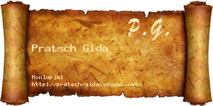 Pratsch Gida névjegykártya